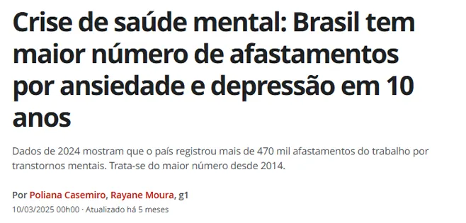 Manchete sobre dor crônica